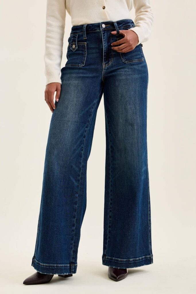 Jeans Hw Lux Retro Wide W Front Tab Closure