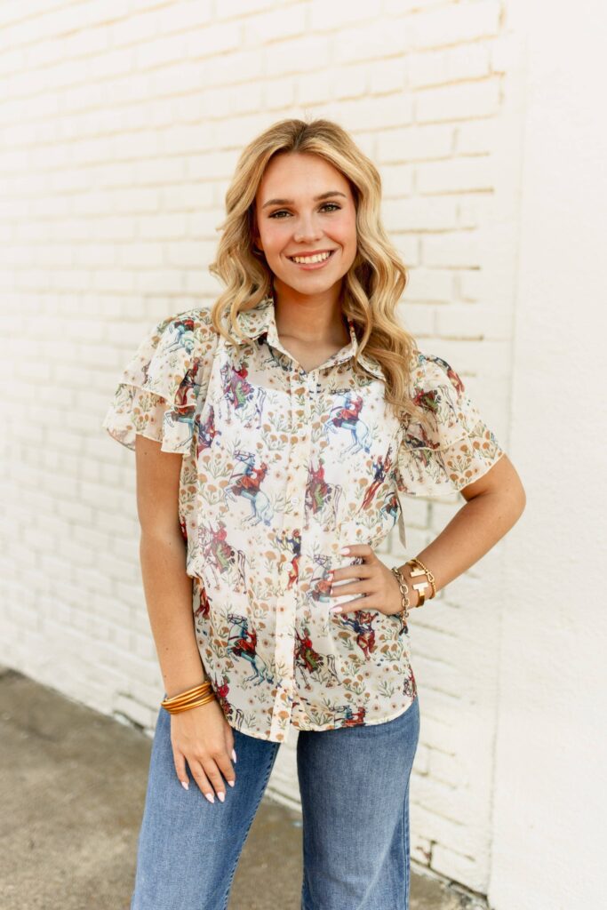 Double Flutter Blouse