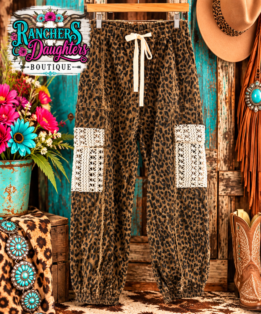 Bougie Leopard Lace Joggers
