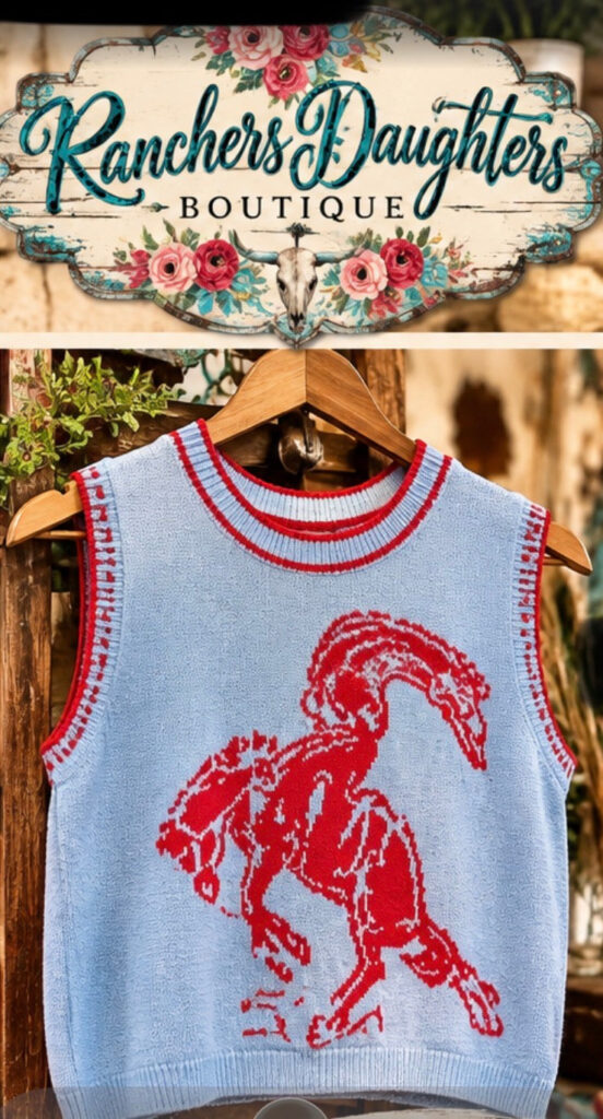 Hats Off to the Cowboy Bronc Rider Sweater Vest